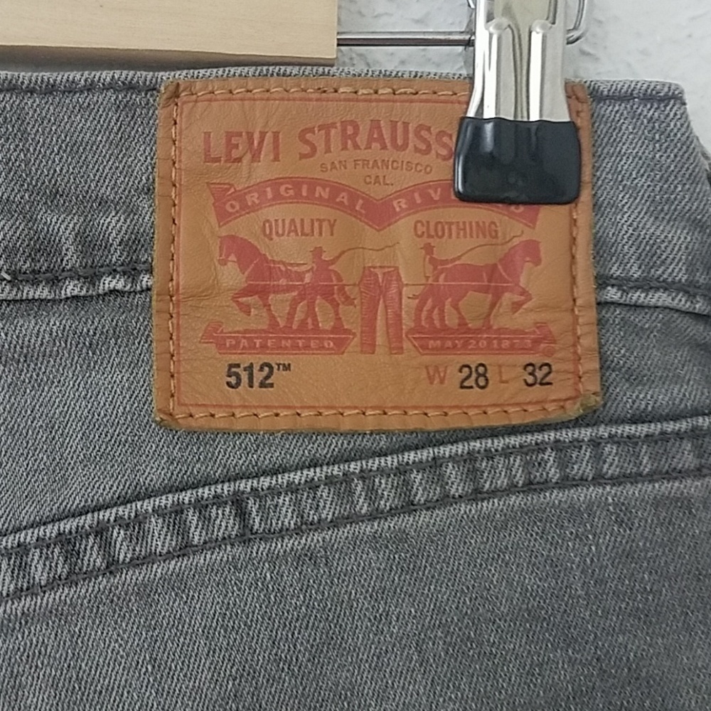 levi's W28 L32 faded black gray straight leg jeans - Picture 4 of 7